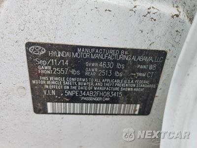Zdjęcie 12 z 12 samochodu: 2015 HYUNDAI SONATA SPORT 2.0T VIN:5NPE34AB2FH083415 - miniatura
