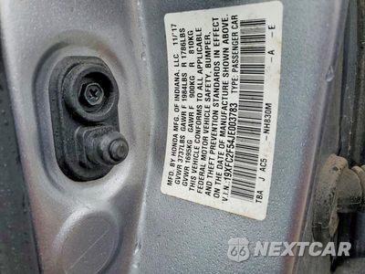 Zdjęcie 13 z 13 samochodu: 2018 HONDA CIVIC LX VIN:19XFC2F54JE003783 - miniatura