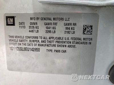 Zdjęcie 12 z 12 samochodu: 2014 CHEVROLET MALIBU 1LT VIN:1G11C5SL8EU142850 - miniatura
