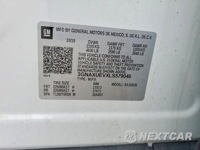 Zdjęcie 13 z 13 samochodu: 2020 CHEVROLET EQUINOX LT VIN:3GNAXUEVXLS579045 - miniatura