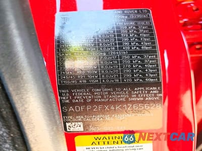 Zdjęcie 13 z 13 samochodu: 2019 JAGUAR E-PACE SE VIN:SADFP2FX4K1Z65628 - miniatura