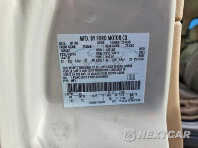 Zdjęcie 13 z 13 samochodu: 2008 FORD ESCAPE XLT VIN:1FMCU03178KD05982 - miniatura
