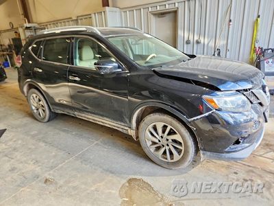 Czwarte zdjęcie samochodu z boku: 2015 NISSAN ROGUE SL VIN:5N1AT2MV1FC762947 - miniatura
