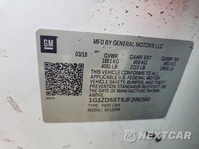 Zdjęcie 12 z 12 samochodu: 2018 CHEVROLET MALIBU LT VIN:1G1ZD5ST9JF209390 - miniatura