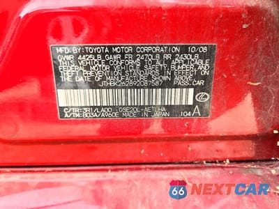 Zdjęcie 12 z 12 samochodu: 2009 LEXUS IS 250 BASE VIN:JTHBK262892087587 - miniatura