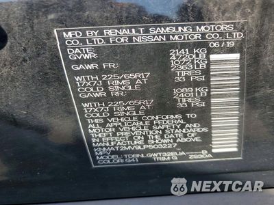 Zdjęcie 13 z 13 samochodu: 2020 NISSAN ROGUE SV VIN:KNMAT2MV9LP503227 - miniatura
