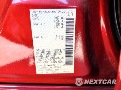 Zdjęcie 12 z 12 samochodu: 2016 NISSAN ALTIMA 2.5 S VIN:1N4AL3APXGN306330 - miniatura