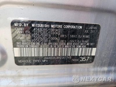 Zdjęcie 14 z 14 samochodu: 2017 MITSUBISHI OUTLANDER SPORT ES VIN:JA4AR3AU8HZ067749 - miniatura