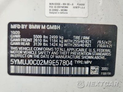 Zdjęcie 13 z 13 samochodu: 2021 BMW X4 M COMPETITION VIN:5YMUJ0C02M9E57804 - miniatura