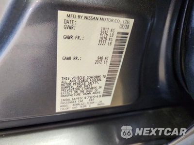 Zdjęcie 11 z 11 samochodu: 2018 NISSAN ALTIMA 2.5 S VIN:1N4AL3AP9JC478948 - miniatura