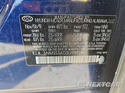 Zdjęcie 13 z 13 samochodu: 2020 HYUNDAI SANTA FE LIMITED VIN:5NMS53AD3LH198946 - miniatura