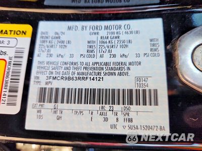 Zdjęcie 12 z 12 samochodu: 2024 FORD BRONCO SPORT BIG BEND VIN:3FMCR9B63RRF14121 - miniatura