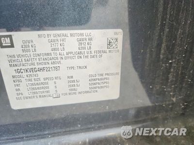 Zdjęcie 12 z 12 samochodu: 2017 CHEVROLET SILVERADO K2500 HEAVY DUTY LT VIN:1GC1KVEG4HF221787 - miniatura