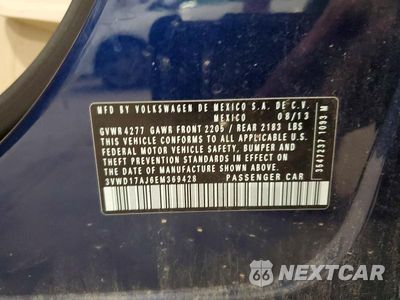 Zdjęcie 12 z 12 samochodu: 2014 VOLKSWAGEN JETTA SE VIN:3VWD17AJ6EM369428 - miniatura