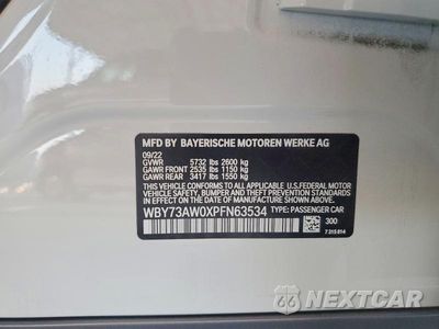 Zdjęcie 12 z 12 samochodu: 2023 BMW I4 EDRIVE 40 VIN:WBY73AW0XPFN63534 - miniatura