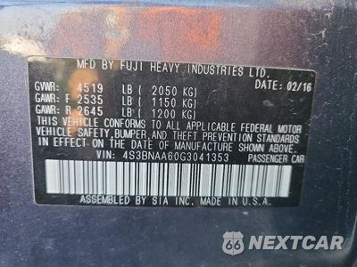 Zdjęcie 12 z 12 samochodu: 2016 SUBARU LEGACY 2.5I VIN:4S3BNAA60G3041353 - miniatura
