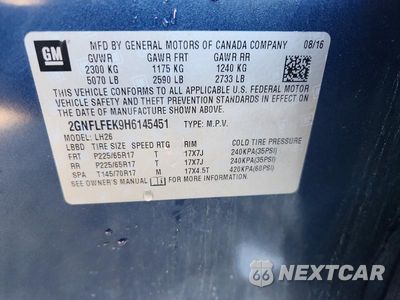 Zdjęcie 13 z 13 samochodu: 2017 CHEVROLET EQUINOX LT VIN:2GNFLFEK9H6145451 - miniatura