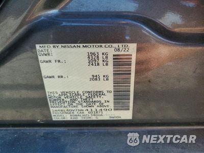 Zdjęcie 12 z 12 samochodu: 2022 NISSAN ALTIMA SV VIN:1N4BL4DV7NN411490 - miniatura