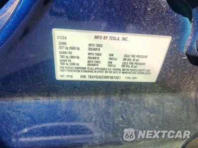 Zdjęcie 12 z 12 samochodu: 2024 TESLA MODEL Y VIN:7SAYGAEE9RF981651 - miniatura