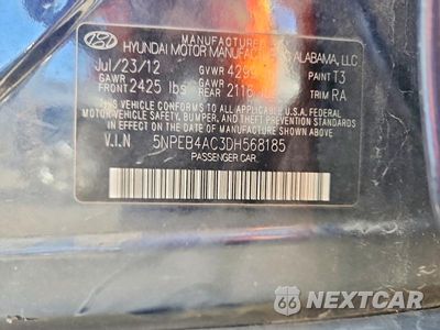 Zdjęcie 12 z 12 samochodu: 2013 HYUNDAI SONATA GLS VIN:5NPEB4AC3DH568185 - miniatura