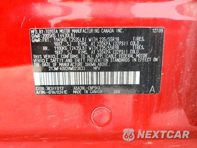 Zdjęcie 13 z 13 samochodu: 2010 TOYOTA RAV4 SPORT VIN:2T3WF4DV2AW023833 - miniatura