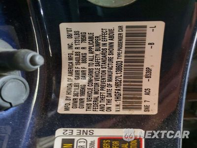 Zdjęcie 12 z 12 samochodu: 2007 HONDA CIVIC LX VIN:1HGFA16527L138603 - miniatura