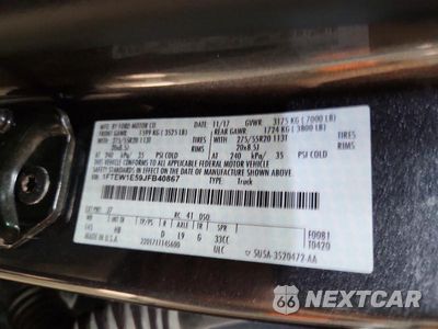 Zdjęcie 12 z 12 samochodu: 2018 FORD F150 SUPERCREW VIN:1FTEW1E59JFB40867 - miniatura