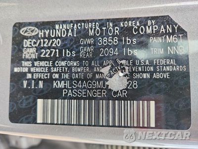Zdjęcie 12 z 12 samochodu: 2021 HYUNDAI ELANTRA SEL VIN:KMHLS4AG9MU119928 - miniatura
