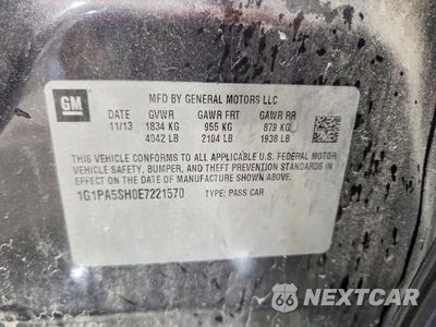 Zdjęcie 12 z 12 samochodu: 2014 CHEVROLET CRUZE LS VIN:1G1PA5SH0E7221570 - miniatura