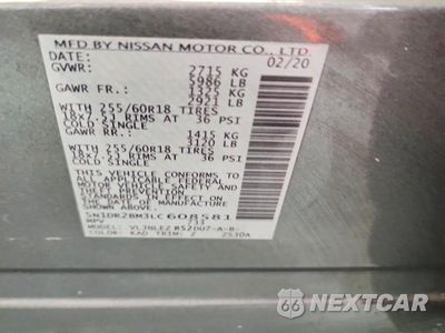 Zdjęcie 13 z 13 samochodu: 2020 NISSAN PATHFINDER SV VIN:5N1DR2BM3LC608581 - miniatura