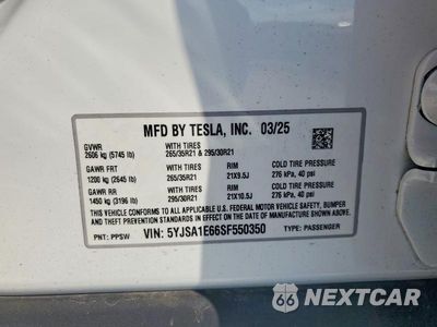 Zdjęcie 12 z 12 samochodu: 2025 TESLA MODEL S VIN:5YJSA1E66SF550350 - miniatura