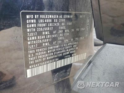 Zdjęcie 13 z 13 samochodu: 2017 VOLKSWAGEN TIGUAN VIN:WVGAV7AXXHK043184 - miniatura