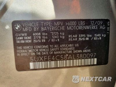 Zdjęcie 13 z 13 samochodu: 2010 BMW X5 XDRIVE30I VIN:5UXFE4C58AL380097 - miniatura