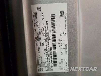 Zdjęcie 12 z 12 samochodu: 2017 FORD F150 SUPER CAB VIN:1FTEX1EP5HKD02347 - miniatura