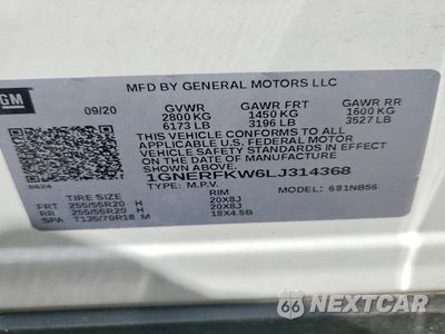 Zdjęcie 12 z 12 samochodu: 2020 CHEVROLET TRAVERSE LS VIN:1GNERFKW6LJ314368 - miniatura