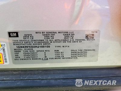 Zdjęcie 13 z 13 samochodu: 2017 CHEVROLET TRAVERSE LS VIN:1GNKRFED2HJ188109 - miniatura