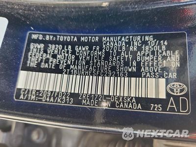 Zdjęcie 12 z 12 samochodu: 2015 TOYOTA COROLLA S PLUS VIN:2T1BURHE5FC292163 - miniatura