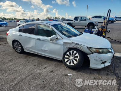 Czwarte zdjęcie samochodu z boku: 2014 HONDA ACCORD EXL VIN:1HGCR2F8XEA015829 - miniatura