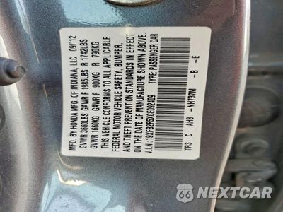 Zdjęcie 12 z 12 samochodu: 2012 HONDA CIVIC LX VIN:19XFB2F5XCE092409 - miniatura