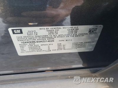 Zdjęcie 13 z 13 samochodu: 2017 GMC ACADIA SLT-1 VIN:1GKKNMLS0HZ214626 - miniatura
