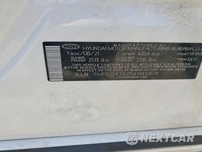 Zdjęcie 12 z 12 samochodu: 2022 HYUNDAI SONATA SE VIN:5NPEG4JA2NH145874 - miniatura