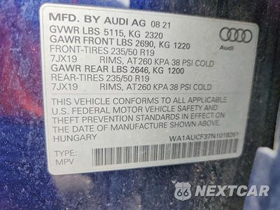 Zdjęcie 14 z 14 samochodu: 2022 AUDI Q3 PREMIUM 40 VIN:WA1AUCF37N1018261 - miniatura