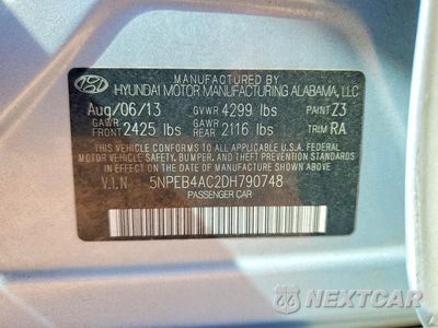 Zdjęcie 12 z 12 samochodu: 2013 HYUNDAI SONATA GLS VIN:5NPEB4AC2DH790748 - miniatura