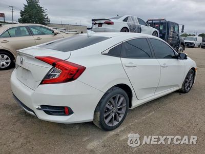 Trzecie zdjęcie samochodu z tyłu: 2021 HONDA CIVIC EX VIN:19XFC1F30ME007293 - miniatura