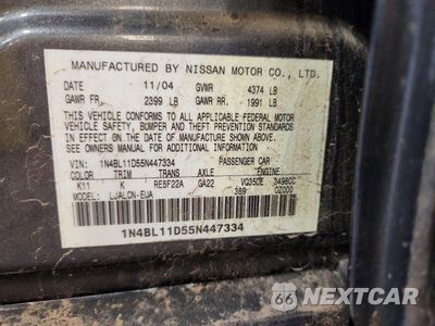 Zdjęcie 12 z 12 samochodu: 2005 NISSAN ALTIMA 3.5 SE VIN:1N4BL11D55N447334 - miniatura