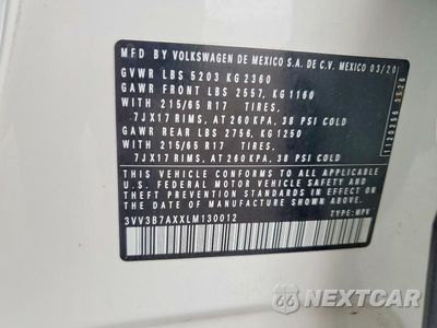 Zdjęcie 13 z 13 samochodu: 2020 VOLKSWAGEN TIGUAN SE VIN:3VV3B7AXXLM130012 - miniatura