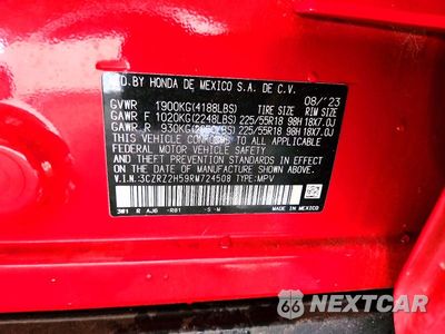 Zdjęcie 13 z 13 samochodu: 2024 HONDA HR-V SPORT VIN:3CZRZ2H59RM724508 - miniatura