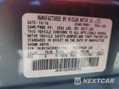 Zdjęcie 12 z 12 samochodu: 2015 INFINITI Q50 PREMIUM VIN:JN1BV7AR3FM393755 - miniatura