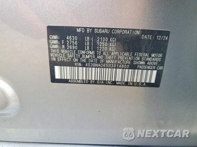 Zdjęcie 12 z 12 samochodu: 2025 SUBARU LEGACY PREMIUM VIN:4S3BWAD65S3014800 - miniatura