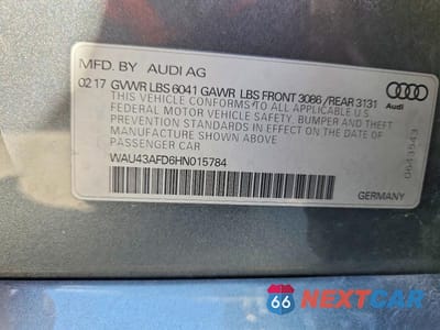 Zdjęcie 12 z 12 samochodu: 2017 AUDI A8 L QUATTRO VIN:WAU43AFD6HN015784 - miniatura